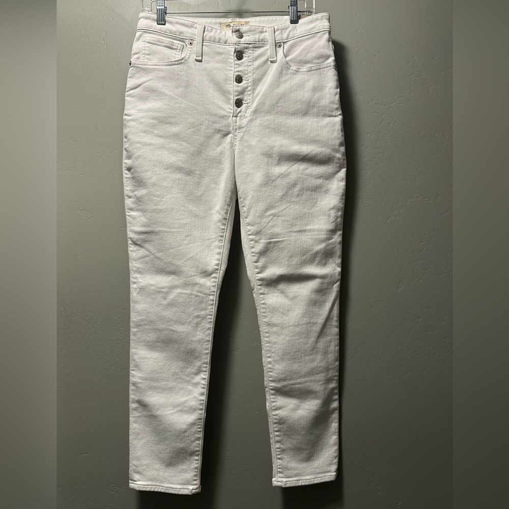 Madewell Curvy High Rise Skinny White Jeans